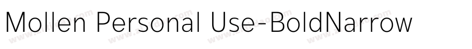 Mollen Personal Use-BoldNarrow字体转换